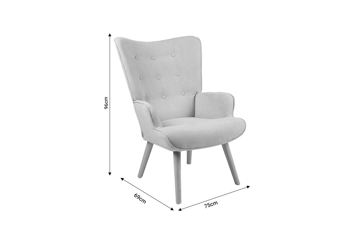 Fotoliu Fluffy, 75x69x96 cm - Crem