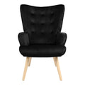 Fotoliu Fluffy, Lemn rubberwood, Negru, 75x69x96 cm, imagine produs 4