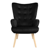 Fotoliu Fluffy, Lemn rubberwood, Negru, 75x69x96 cm, imagine produs 4