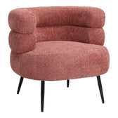 Fotoliu Foleja, Boucle, Design în culoarea marului stricat, 76x75x72 cm