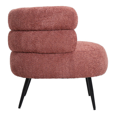 Fotoliu Foleja, Boucle, Design în culoarea marului stricat, Roz, 76x75x72 cm, imagine suplimentara