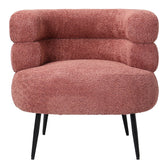 Fotoliu Foleja, Boucle, Design în culoarea marului stricat, Roz, 76x75x72 cm, detaliu produs