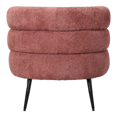 Fotoliu Foleja, Boucle, Design în culoarea marului stricat, Roz, 76x75x72 cm, perspectiva suplimentara