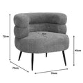 Fotoliu Foleja, Boucle, Design în culoarea marului stricat, Roz, 76x75x72 cm, foto produs