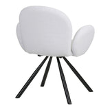 Fotoliu Garzele alb din teddy, 68x66x82 cm - Alb