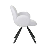Fotoliu Garzele alb din teddy, 68x66x82 cm - Alb