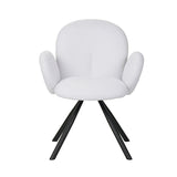 Fotoliu Garzele alb din teddy, 68x66x82 cm - Alb