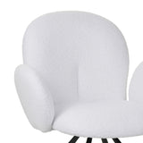 Fotoliu Garzele alb din teddy, 68x66x82 cm - Alb