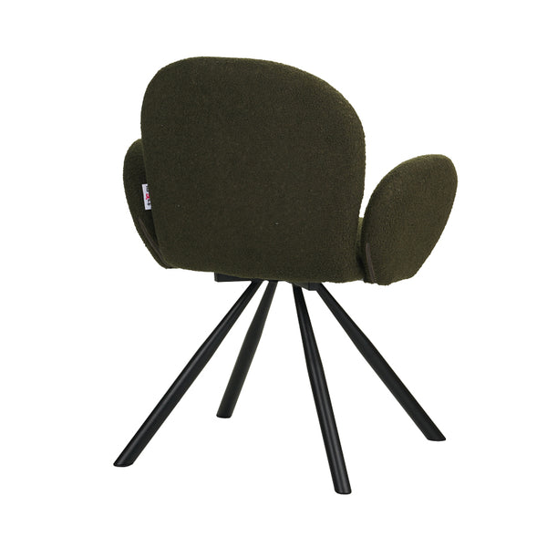Fotoliu Garzele verde din teddy, 68x66x82 cm