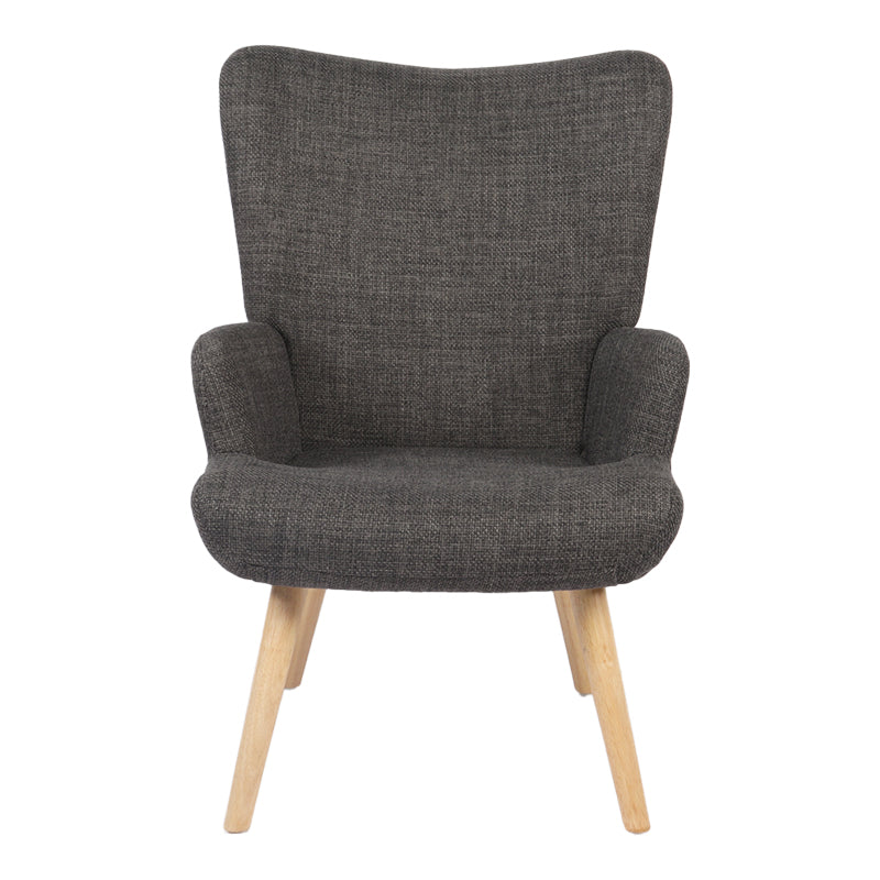 Fotoliu Gerlina, Picioare lemn natural, 71x64x94 cm - Gri
