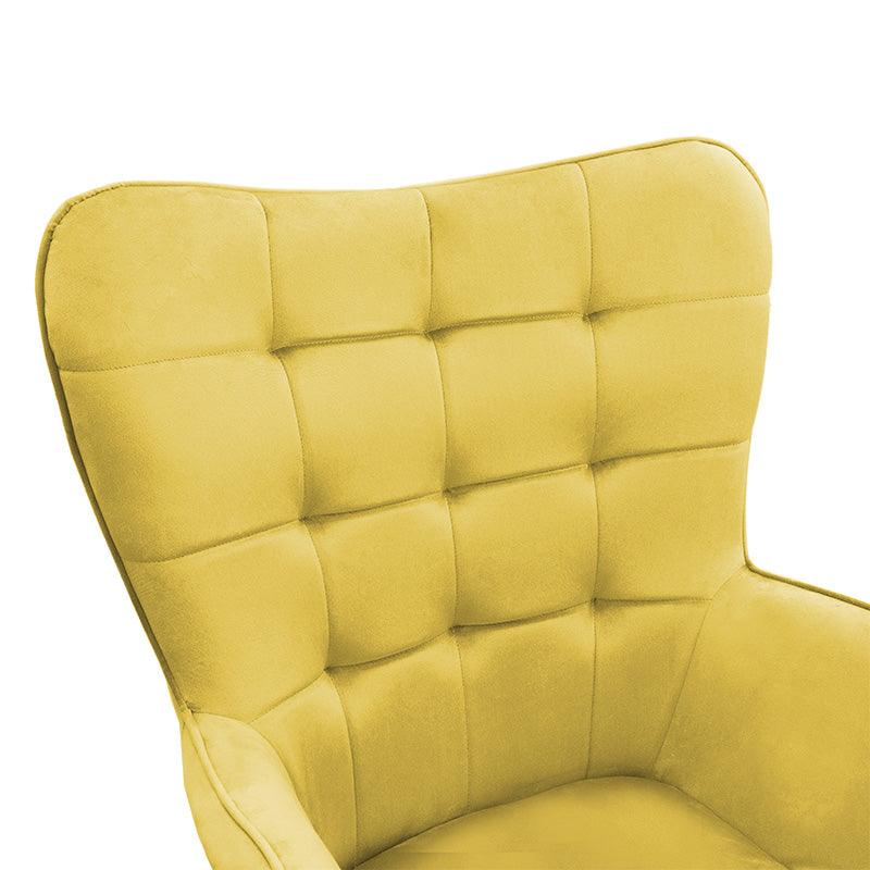 Fotoliu Maddison, Gri - Roz, 68x72x988 cm - Galben