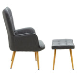 Fotoliu Maddison, Gri - Roz, 68x72x988 cm - Gri inchis