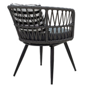 Fotoliu Naoki metal negru-pe Gri-perna, negru/alb, 65x62x77 cm, imagine suplimentara