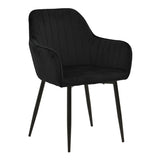 Fotoliu Noor, Catifea, Neagra, 58x58x86 cm - Negru