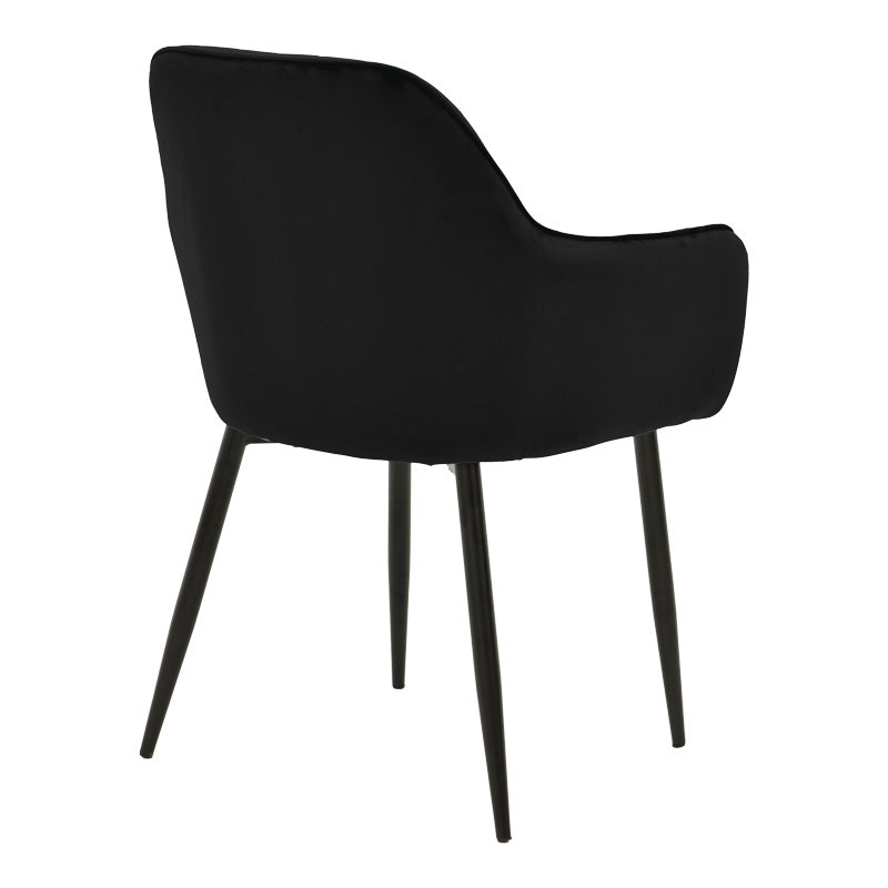 Fotoliu Noor, Catifea, Neagra, 58x58x86 cm - Negru