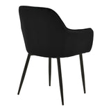Fotoliu Noor, Catifea, Neagra, 58x58x86 cm - Negru