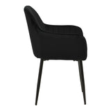 Fotoliu Noor, Catifea, Neagra, 58x58x86 cm - Negru