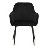 Fotoliu Noor, Catifea, Neagra, 58x58x86 cm - Negru