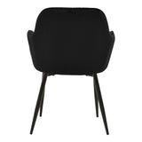 Fotoliu Noor, Catifea, Neagra, 58x58x86 cm - Negru