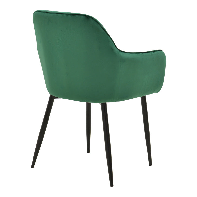 Fotoliu Noor, Catifea, Neagra, 58x58x86 cm - Verde