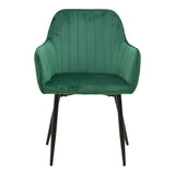 Fotoliu Noor, Catifea, Neagra, 58x58x86 cm - Verde