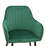 Fotoliu Noor, Catifea, Neagra, 58x58x86 cm - Verde