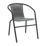 Fotoliu Obbi din metal negru-Gri, deschis, 54x56x73 cm