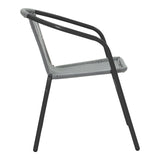 Fotoliu Obbi din metal negru-Gri, deschis, 54x56x73 cm