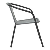 Fotoliu Obbi din metal negru-Gri, deschis, 54x56x73 cm, detaliu produs