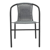 Fotoliu Obbi din metal negru-Gri, deschis, 54x56x73 cm, perspectiva suplimentara