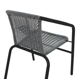 Fotoliu Obbi din metal negru-Gri, deschis, 54x56x73 cm