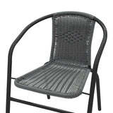 Fotoliu Obbi din metal negru-Gri, deschis, 54x56x73 cm