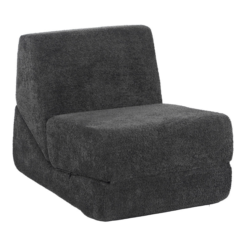Fotoliu-Pat cu functie extensibila Ferderina, Gri Închis, 66x102x73 cm