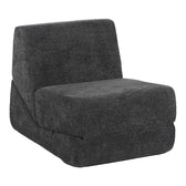 Fotoliu-Pat cu functie extensibila Ferderina, Gri Închis, 66x102x73 cm