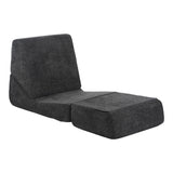 Fotoliu-Pat cu functie extensibila Ferderina, Gri Închis, 66x102x73 cm