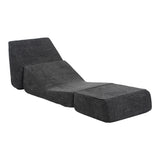 Fotoliu-Pat cu functie extensibila Ferderina, Gri Închis, 66x102x73 cm