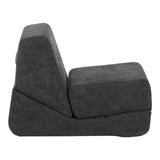 Fotoliu-Pat cu functie extensibila Ferderina, Gri Închis, 66x102x73 cm