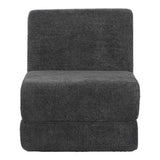 Fotoliu-Pat cu functie extensibila Ferderina, Gri Închis, 66x102x73 cm