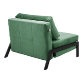 Fotoliu-pat Fancy din catifea verde, inchis, 95x98x70 cm, imagine suplimentara