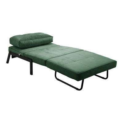 Fotoliu-pat Fancy din catifea verde, inchis, 95x98x70 cm, perspectiva suplimentara