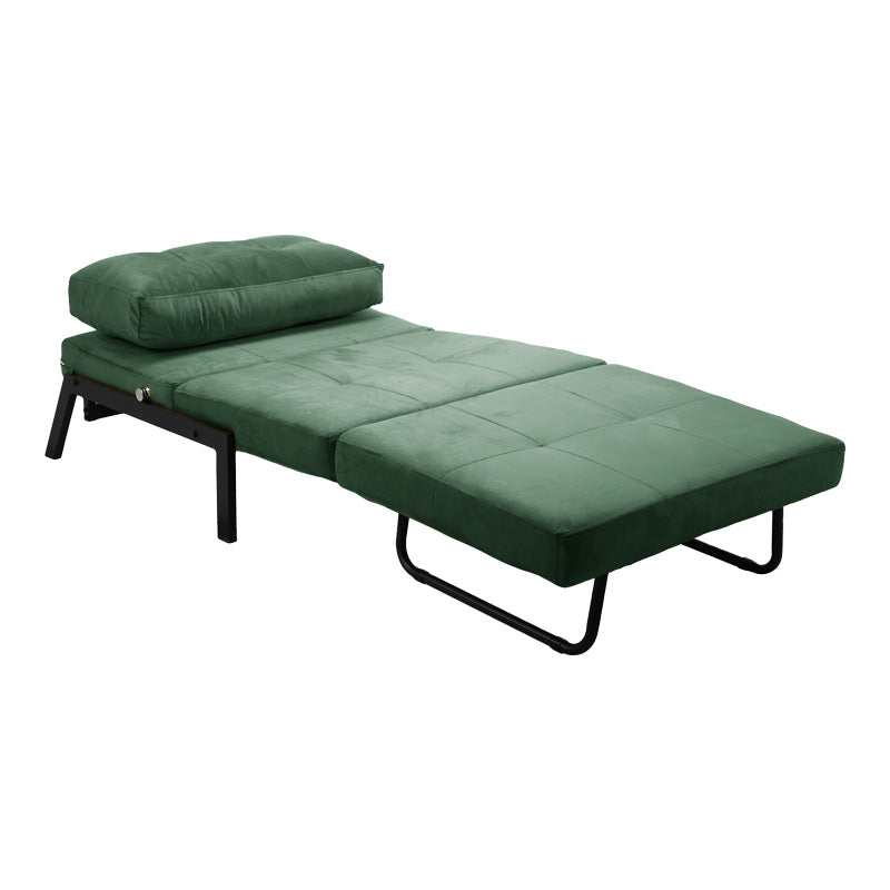 Fotoliu-pat Fancy din catifea verde, inchis, 95x98x70 cm, perspectiva suplimentara