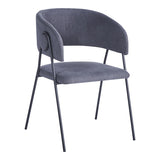 Scaun Rachele cu funcție confort, Bej, Picioare Metalice, Negre, 52x65x79 cm - Antracit
