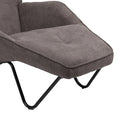 Fotoliu Relax Totely din tesatura de Gri si metal negru cu picior, negru, 74x122x90 cm, foto produs 7
