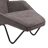 Fotoliu Relax Totely din tesatura de Gri si metal negru cu picior, negru, 74x122x90 cm, foto produs 7