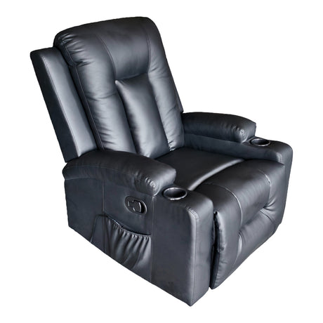 Fotoliu relaxare cu mecanism de masaj Gessel, Negru, 80x90x98 cm