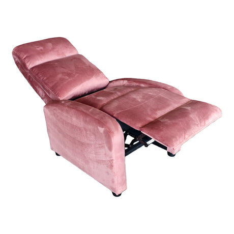 Fotoliu Relaxare Norva, Catifea Roz Prafuit, 68x86x100 cm