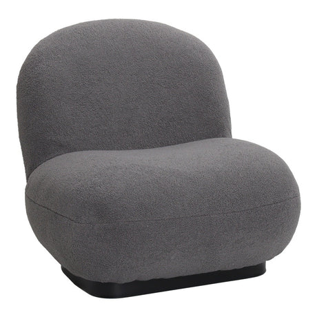 Fotoliu Rosalie, tesatura Teddy Bej, Baza, Neagra, 85x82x77 cm