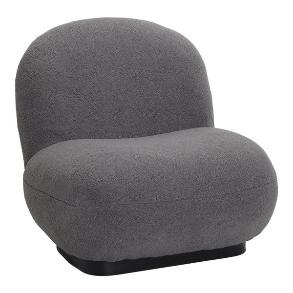 Fotoliu Rosalie, tesatura Teddy Bej, Baza, Neagra, 85x82x77 cm