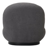 Fotoliu Rosalie, tesatura Teddy Bej, Baza, Neagra, 85x82x77 cm - Gri
