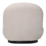 Fotoliu Rosalie, tesatura Teddy Bej, Baza, Neagra, 85x82x77 cm - Bej